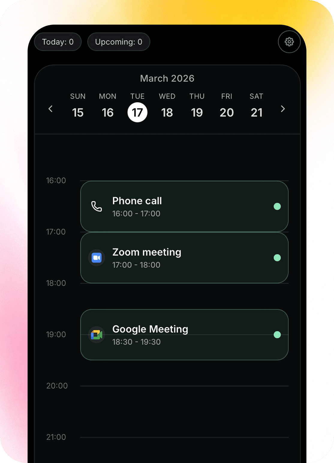 OneTwoAgent staff portal mobile scheduling view